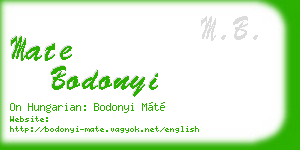 mate bodonyi business card