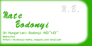 mate bodonyi business card